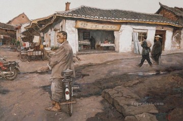 Street Crossing in Town from China Oil Paintings